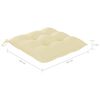 vidaXL Garden Chairs 2 pcs with Cream White Cushions Solid Teak Wood