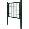 vidaXL Fence Gate Steel Green 105x150 cm