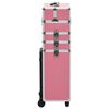 vidaXL Make-up Trolley Aluminium Pink