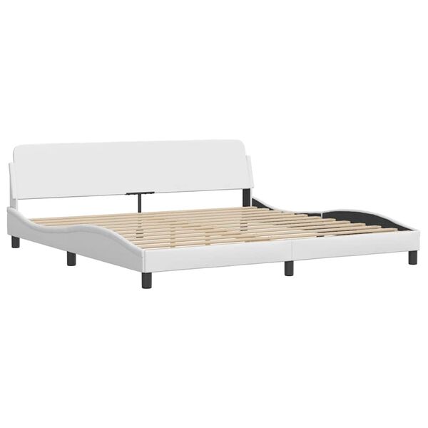vidaXL Bed Frame "Dover" White 193x203 cm Faux Leather