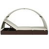 vidaXL 2-Person Sunbed with Round Roof Brown 211x112x140 cm Poly Rattan