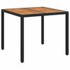 vidaXL Garden Dining Table Black 90 x 90 x 75 cm Poly rattan