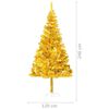 vidaXL Artificial Pre-lit Christmas Tree with Stand Gold 240 cm PET