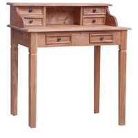 vidaXL Writing Desk with Drawers 90x50x101 cm Solid Reclaimed Wood