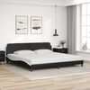 vidaXL Bed Frame "Dover" Black and White 193x203 cm Faux Leather