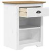 vidaXL Bedside Cabinet BODO Brown 53x38.5x66 cm Solid Wood Pine