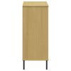 vidaXL Shoe Rack with Metal Legs Brown 95x35x86 cm Solid Wood OSLO