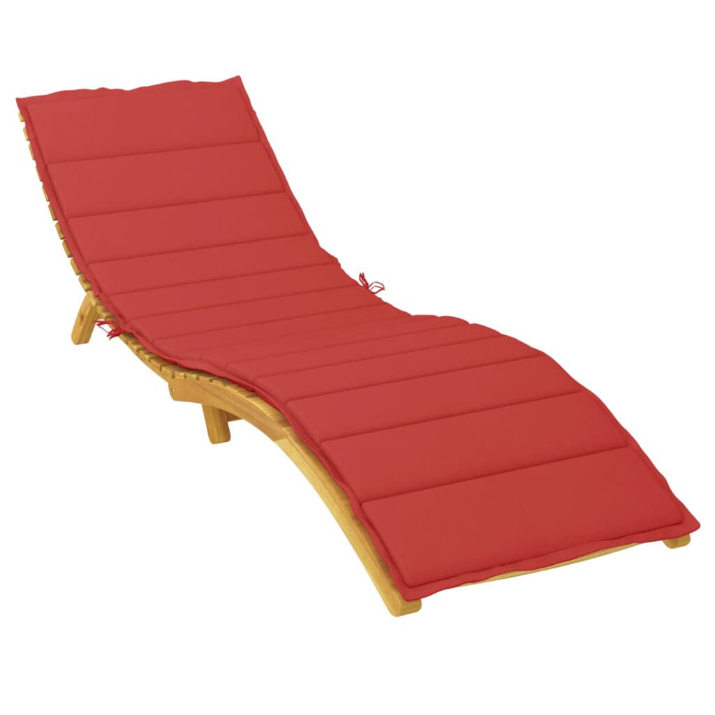 vidaXL Sun Lounger Cushion Red 200x70x3cm Oxford Fabric