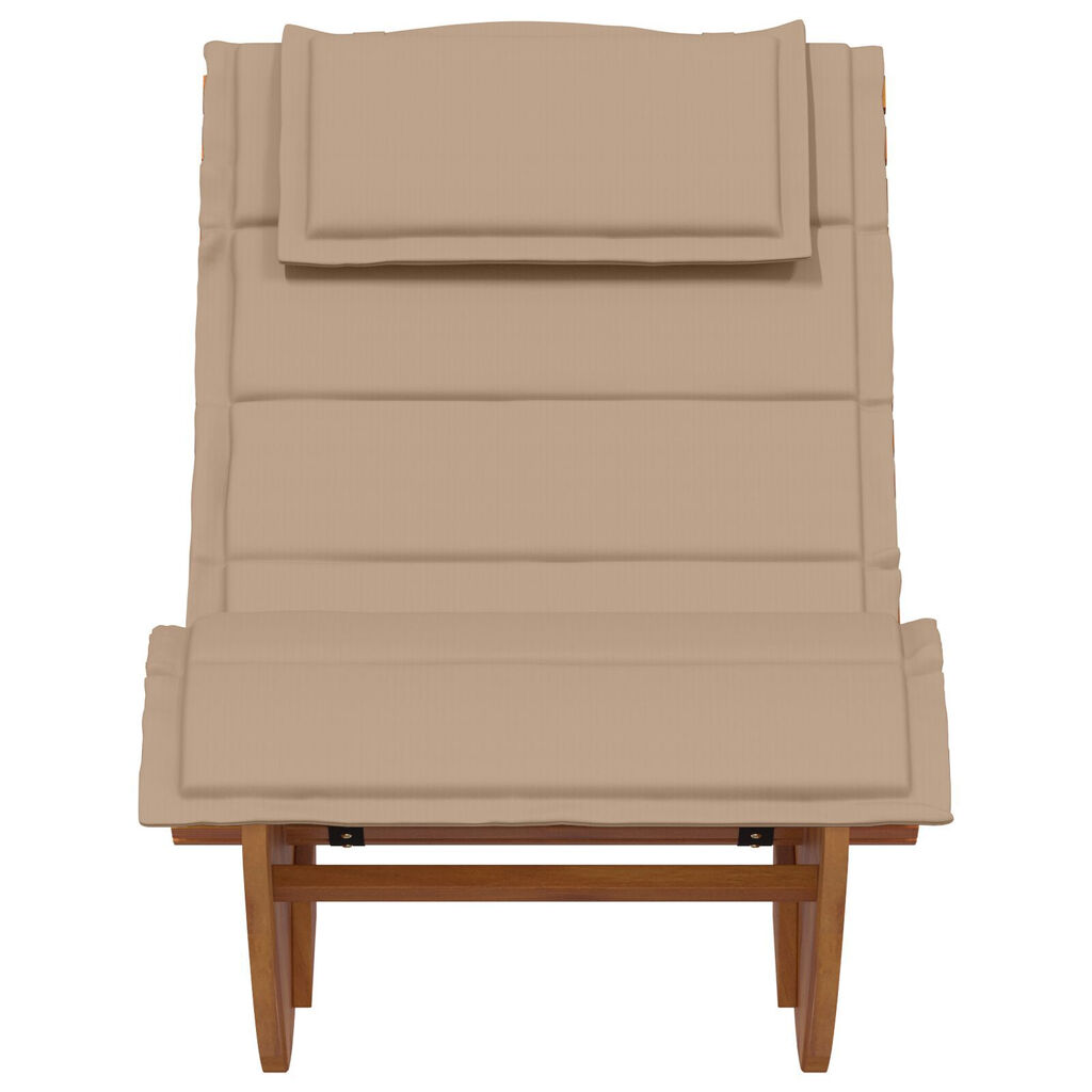 vidaXL Rocking Sun Loungers with Cushions 2 pcs Solid Wood Acacia