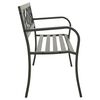 vidaXL Garden Bench 125 cm Steel Grey