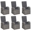 vidaXL 7 Piece Garden Dining Set Grey