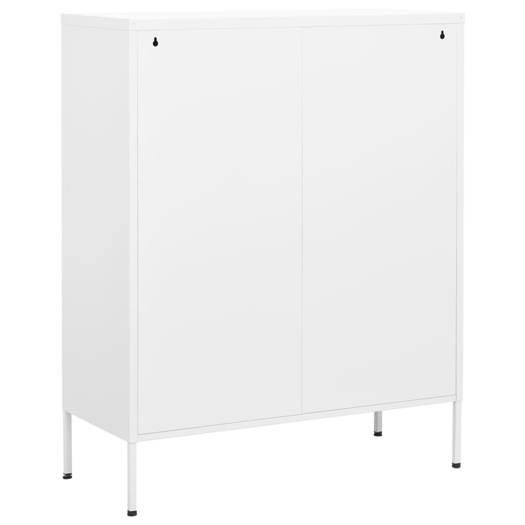 vidaXL Storage Cabinet White 80x35x101.5 cm Steel