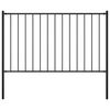 vidaXL Fence Panel with Posts Powder-coated Steel 1.7x0.75 m Black