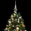 vidaXL Artificial Hinged Christmas Tree 150 LEDs & Ball Set 120 cm