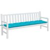 vidaXL Garden Bench Cushion Turquoise 200x50x7 cm Fabric