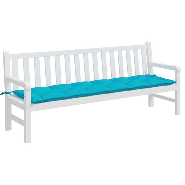 vidaXL Garden Bench Cushion Turquoise 200x50x7 cm Fabric