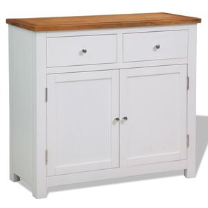 vidaXL Sideboard 90x33.5x83 cm Solid Oak Wood