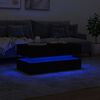 vidaXL Coffee Table with LED Lights Black 90x50x40 cm