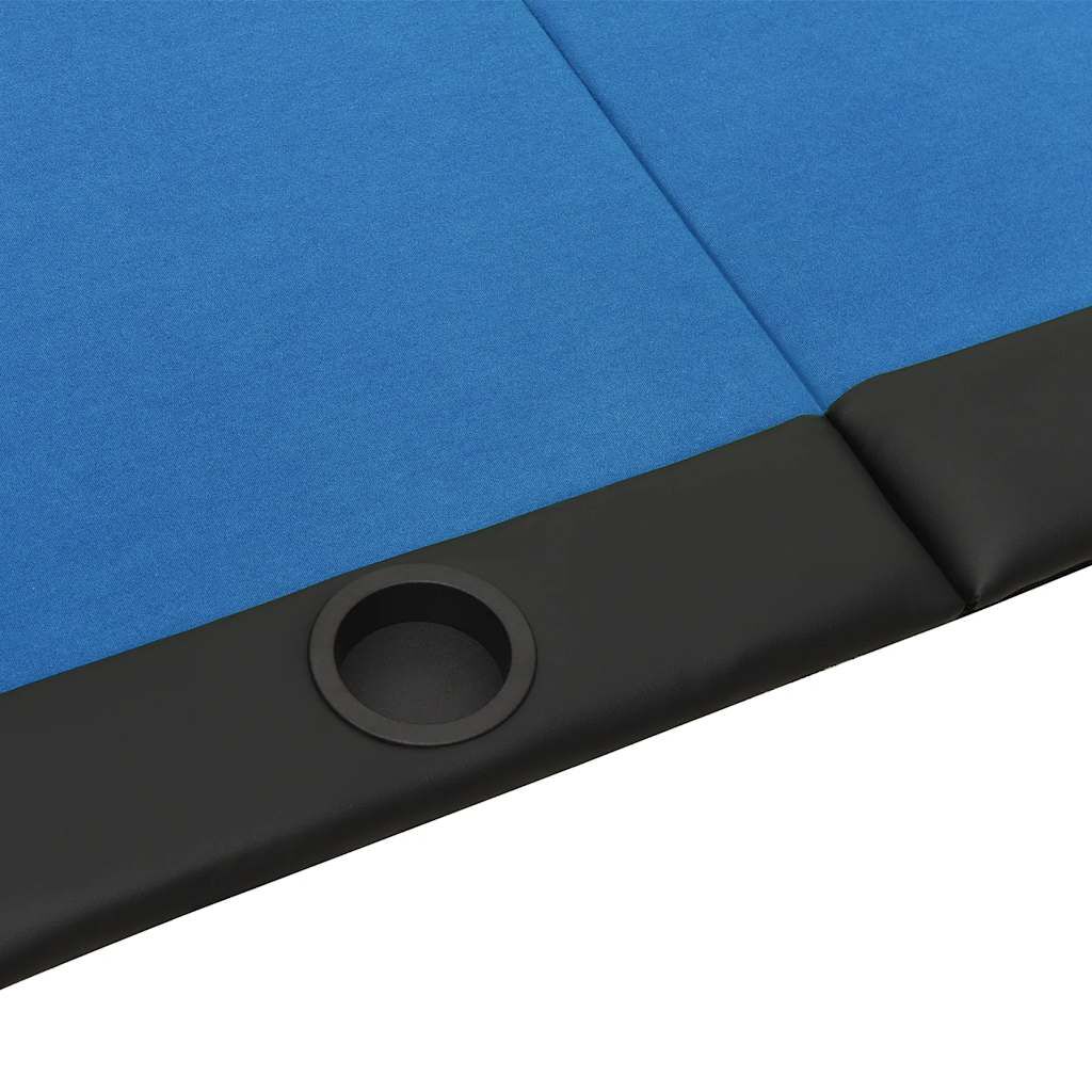 vidaXL 10-Player Folding Poker Table Blue 207x106x76 cm