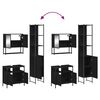 vidaXL 3 Piece Bathroom Furniture Set Black Engineered Wood