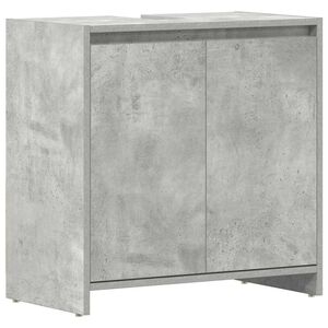 vidaXL Bathroom Cabinet Concrete Grey 60x33x61 cm Engineered Wood