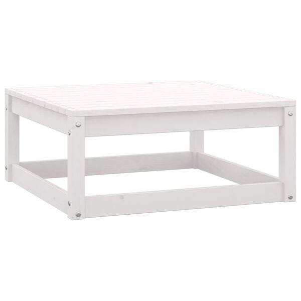 vidaXL 2 Piece Garden Lounge Set with Cushions White Solid Pinewood