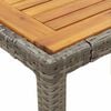 vidaXL 7 Piece Garden Dining Set with Cushions Grey Poly Rattan