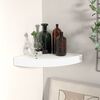 vidaXL Floating Corner Shelf White 25x25x3.8 cm MDF