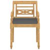 vidaXL 4 Piece Garden Lounge Set with Cushions Solid Teak Wood