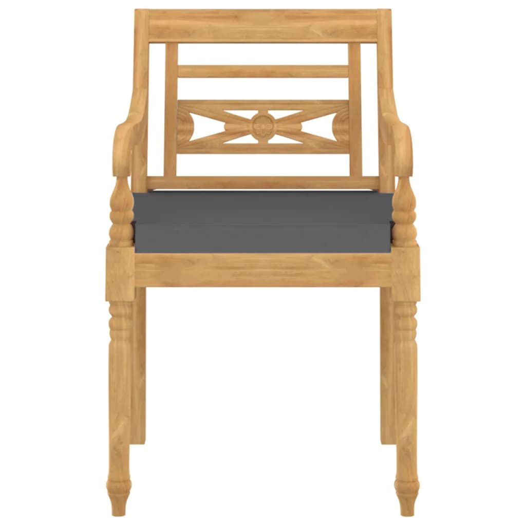 vidaXL 4 Piece Garden Lounge Set with Cushions Solid Teak Wood