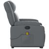 vidaXL Stand up Massage Recliner Chair Grey Faux Leather
