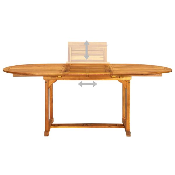 vidaXL 7 Piece Outdoor Dining Set Solid Acacia Wood