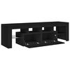 vidaXL TV Cabinet with LED Lights Black 140x36.5x40 cm