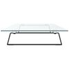 vidaXL Monitor Stand Black 100x35x8 cm Tempered Glass and Metal