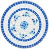vidaXL Mosaic Bistro Table Blue and White Ø50x70 cm Ceramic
