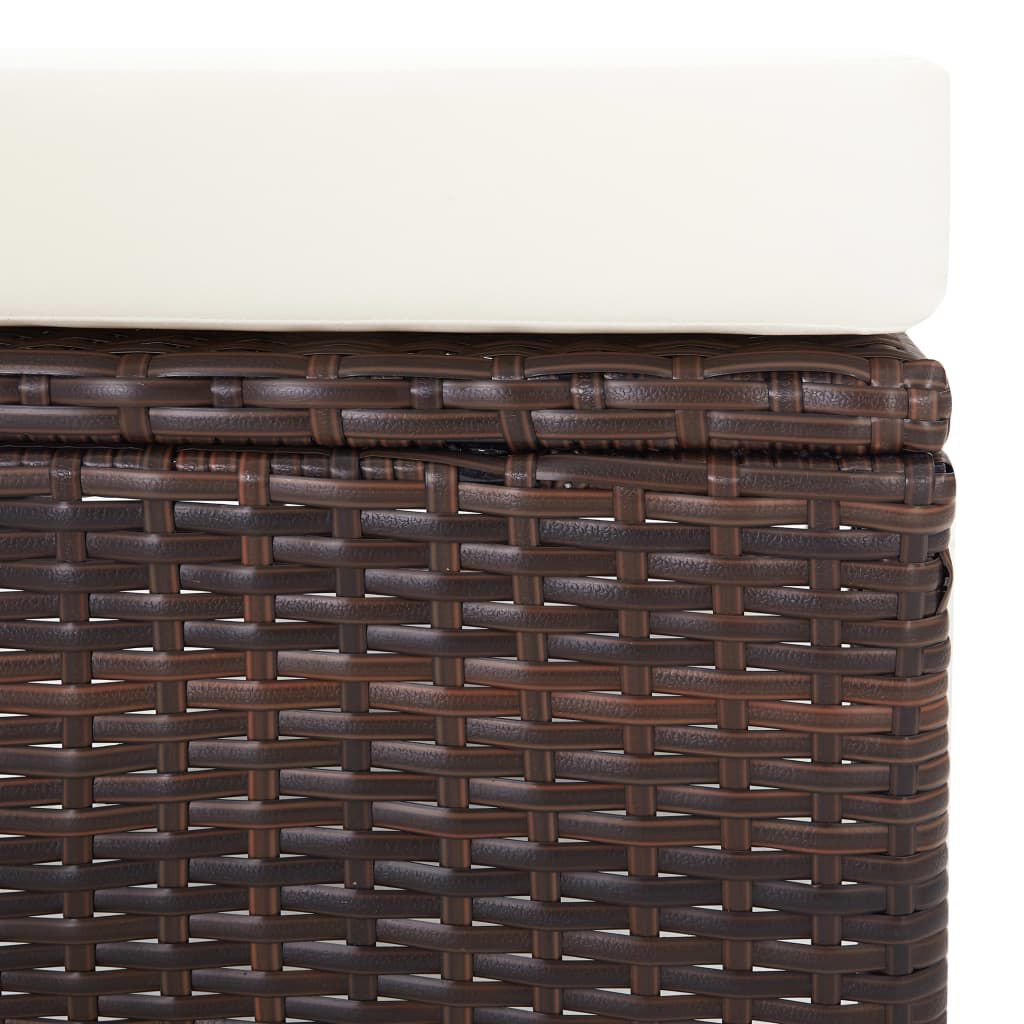 vidaXL 2 Piece Garden Lounge Set with Cushions Poly Rattan Brown
