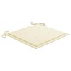 vidaXL Garden Chairs 4 pcs with Cream Cushions Solid Teak Wood