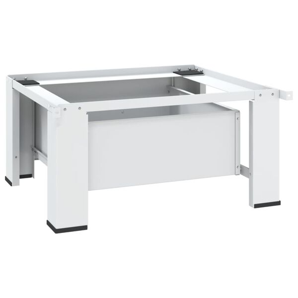 vidaXL Washing Machine Pedestal with Drawer White