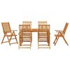 vidaXL Garden Dining Set Folding 7 pcs Brown Solid Acacia wood