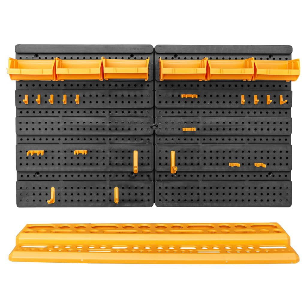 vidaXL Tool Wall 646x385 mm 26 Tool Holders PP