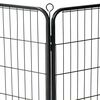 vidaXL Dog Playpen 16 Panels Steel 60x80 cm Black