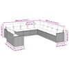 vidaXL 11 Piece Garden Sofa Set with Cushions Black Poly Rattan