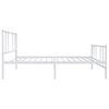 vidaXL Metal Bed Frame without Mattress with Footboard White 100x190cm