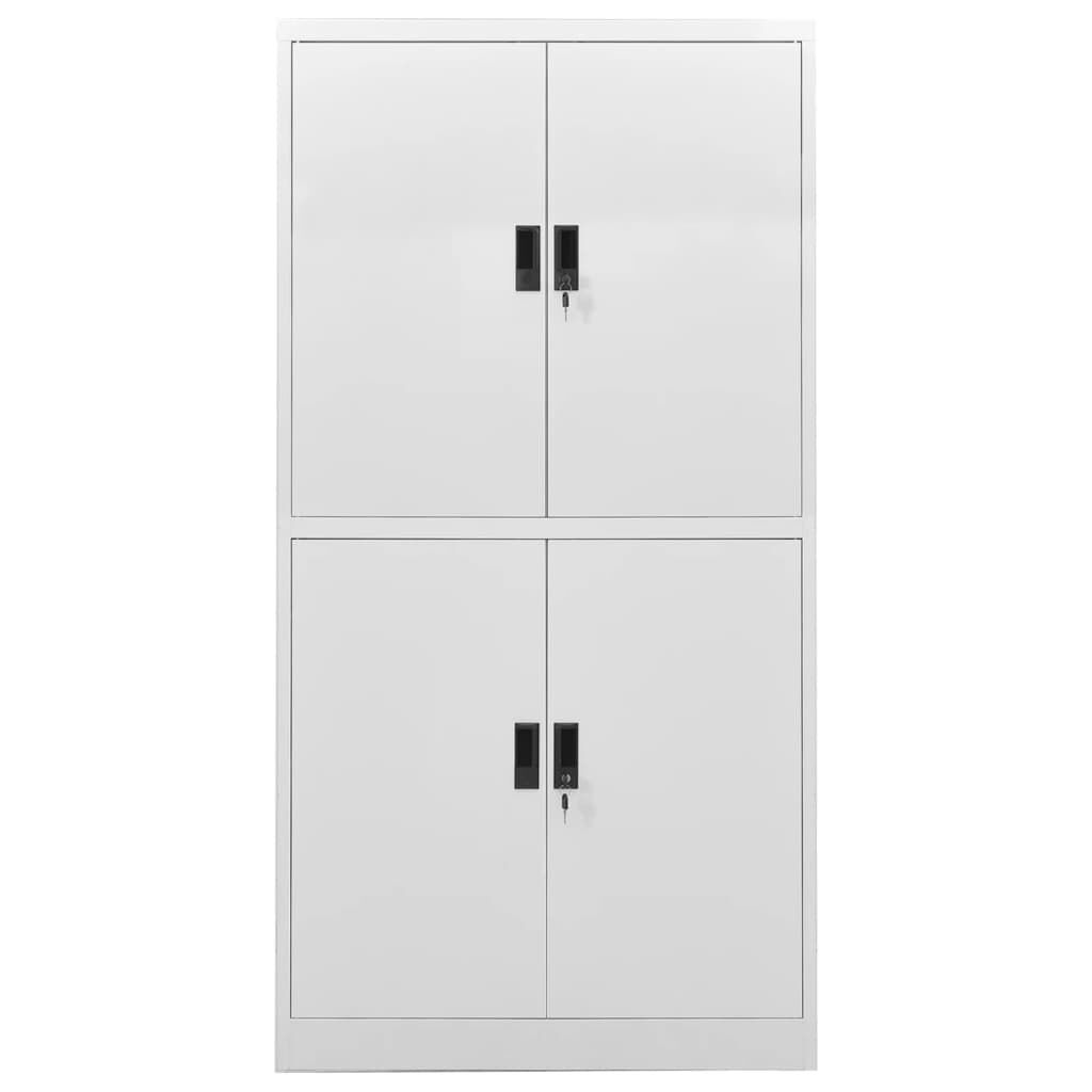 vidaXL Office Cabinet Light Grey 90x40x180 cm Steel