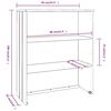 vidaXL Top for Highboard HAMAR White 85x35x100 cm Solid Wood Pine