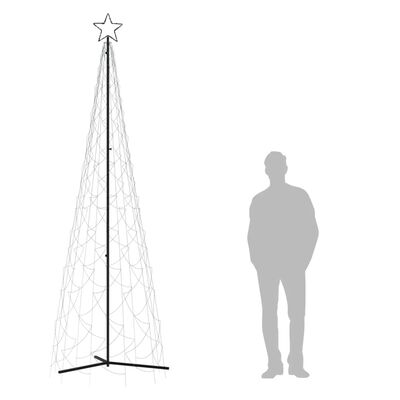 vidaXL Christmas Cone Tree Cold White 500 LEDs 100x300 cm