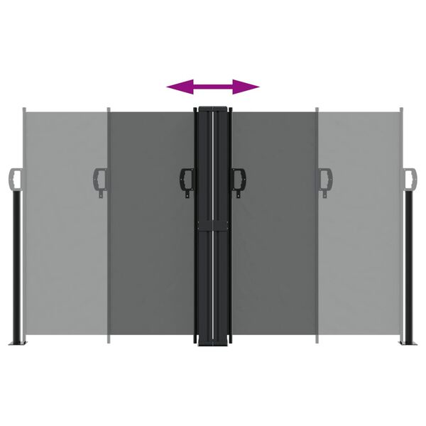 vidaXL Retractable Side Awning Anthracite 140x1200 cm
