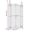vidaXL Garden Gate Black 121x8x180 cm Wrought Iron