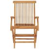 vidaXL Garden Chairs with Taupe Cushions 4 pcs Solid Teak Wood