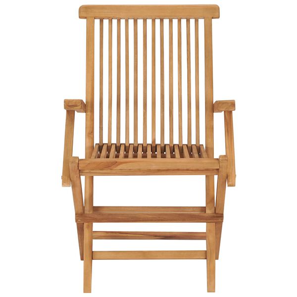 vidaXL Garden Chairs with Taupe Cushions 4 pcs Solid Teak Wood